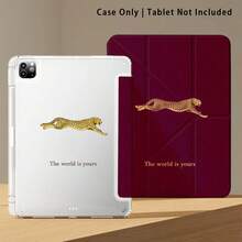 Leopard Pattern Painted Effect Tablet Protective Case With Stand, Compatible With Honor 8/9/10/X8/X8A/X9/X8Pro/X9Pro/ MatePad SE 11"/MatePad 11"/11.5"/MatePad Pro/Apple 10th/11th Gen 2025 (A16)/ Galaxy Tab A7/A9 And Other Popular Models - Multicolor - View 6