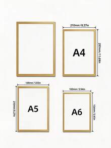 2/5pcs A4/A5/A6 Magnetic Sign Holders, Self-Adhesive Transparent Wall Display Frames, Reusable Document And Poster Holders, Suitable For Office, School, Store Organization - Multiple Specifications - View 6