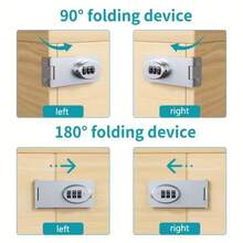 Household Cabinet Door Password Lock, Kitchen Cabinet Door Lock, Knob Style Password For Small Cabinet Doors More Convenient, Made Of Zinc Alloy Material, Iron Chromium Coating, With Screws Attached - A - View 6