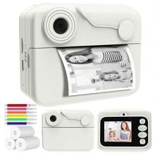 Children's Instant Print Camera Toy, Equipped With Dual 1080P HD Cameras, 1200mAh Battery, Two Printing Modes And Three Printing Densities, Perfect Gift For Kids, Suitable For Christmas And New Year - Multicolor - View 1