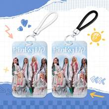 1 pieza (Color de cuerda aleatorio) Tarjetero con cubierta deslizante de empuje y tracción DIY personalizado para álbum de KATSEYE Girl Group, funda protectora de tarjeta para estudiantes de campus - Multicolor - Ver 6