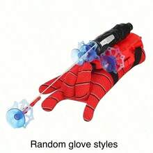 Funny Prank Toy Spider Web Launcher Glove Creative Hero Toy Perfect For Halloween And Christmas Interactive Novelty Toy Durable ABS Material Red - Multicolor - View 9