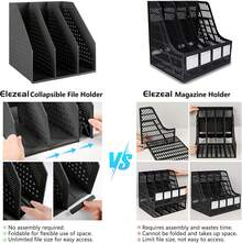 File Storage Boxes - 3 Compartments, Black - View 4