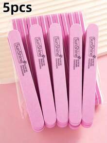 5/10/20/50pcs Oval Long Nail File Set, 0.47 Inch Thick, Suitable For Gel Nails, Washable Sponge, Double-Sided 100/180 Grit Polishing - Multicolor - View 9