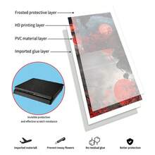 Red Moon Maple Leaf Samurai Japanese Style Vinyl Skin Sticker Compatible With PS4 Slim Console + Controller Full Coverage Waterproof Scratch-Resistant Dust-Proof Removable No Residue - View 9