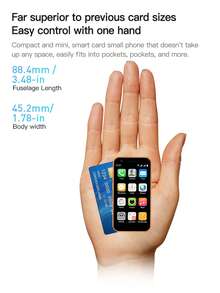 SERVO Mini Smartphone, Android 8.1 OS, WCDMA Dual SIM Dual Standby 3G Network, 3.0" HD Display, Compact Body, 2GB RAM + 16GB ROM, Single-Handed Operation, Ultra-Compact Phone - Orange - View 5