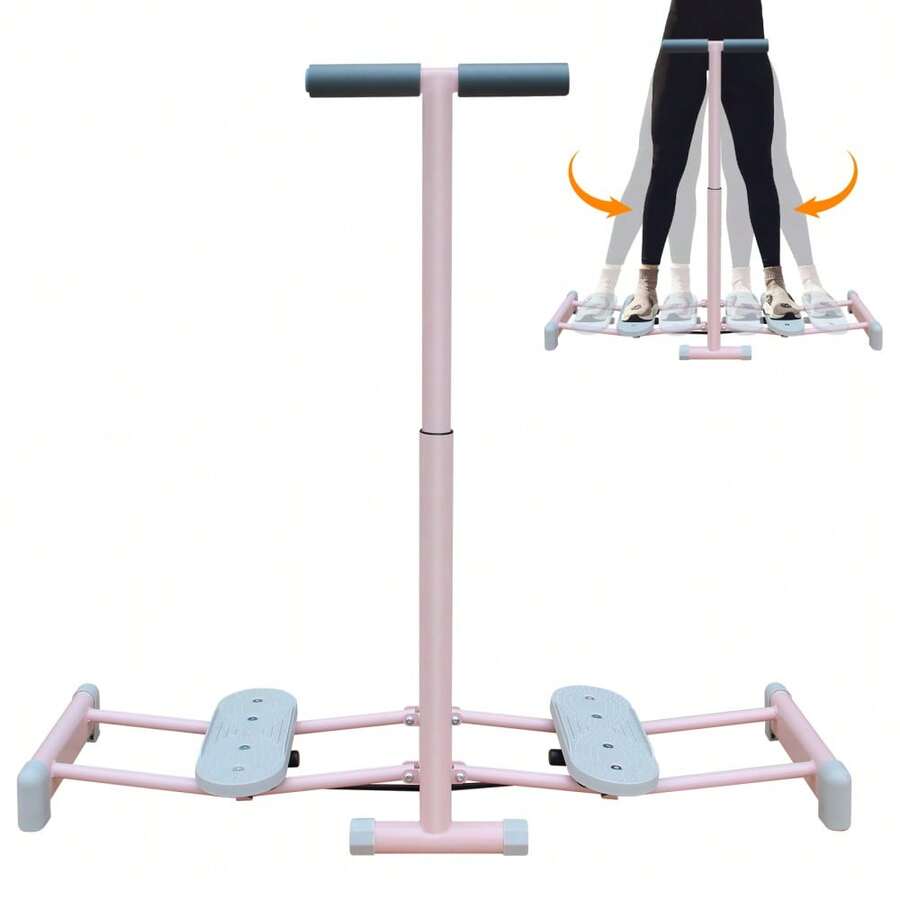 Ski Machine Foldable, Simulated Ski Trainer with 4-Level Adjustable Non-Slip Pedal Armrest, Pelvic Floor Muscle Trainer for Home - pink1 - Übersicht 1