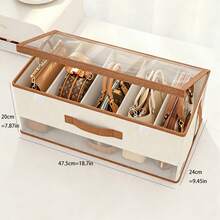 Handbag Storage Organizer Box, Space Saving Closet Handbag Storage Bin With Lid & Carry Handle, Under Bed Storage Container For Apartment, Dormitory And Household Use - Multicolor - View 6