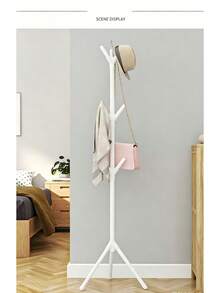 New Style Simple Floor-Standing Living Room Bedroom Storage Rack Wind Hanger Cooked Iron Branch Triangle Coat Rack - White - View 4