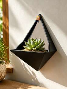 1/2pcs 3D Printed Nordic Style Triangle Wall Hanging Succulent Planter, Creative Rhombus Geometric Hanging Pot For Home, Balcony, Yard, Fence And Wall Greenery Decor - Multicolor - View 3