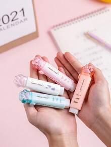 1pc/4pcs Cute Cat Paw Retractable Eraser, Push-Pull Slide Cartoon Eraser, Portable Student Correction Stationery, Perfect For Homework Correction, Sketching And Hand Account Revision - Multicolor - View 9