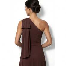 Long Dress For Bridesmaid Wedding Graduation Light Party - Rust Brown - View 3