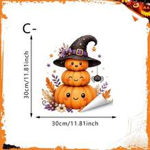1pc Cute Halloween Static Window Cling, Witch Crow, Candy Skull, Spooky Ghost Tree, Reading Wizard Ghost Design, Removable Waterproof Sticker, Suitable For Front Door, Bedroom, Living Room, Autumn Thanksgiving Holiday Party Decoration - Multicolor - View 19