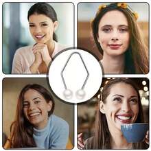 Pearl Facial Clip, No-Piercing Facial Beauty Accessory, Invisible Smile Lifting Clip, Creative Facial Decoration Clip, Suitable For Parties, Holidays, Daily Styling, Fashion Jewelry Accessory, Suitable For Women And Girls - Multicolor - View 6