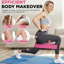 Fitness Yoga Set Stretching Training Band Resistance Band, Elastic Squat Resistance Band Hip Lift, Multi-Function Foot Pedal Resistance Trainer Assisted Sit-Ups Elastic Rope Yoga Fitness Equipment - A - View 10
