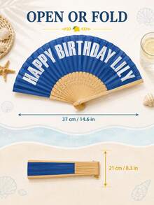 2pcs Personalized Colorful Fans, Vintage Curved Font, With Storage Bag, Customizable With Any Text, Name Or Quote, Business, Wedding Or Event Gift, Suitable For Wedding, Tea Party, Bridesmaid, Wedding Party, Teacher's Day, Halloween - Multicolor - View 8