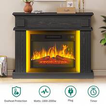 BALCONERA 39 Inch Freestanding Electric Fireplace With Realistic LED Flame Effect, Portable Cosy Fire For Living Room/Bedroom Decor - UK Plug(220-240V) - View 4