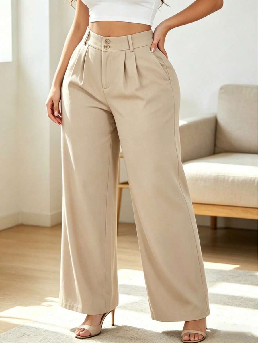 Women Pants - Apricot - View 1