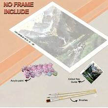 Professional Art Use Digital Painting Set, Lakeside Colorful House And Boat Design, Suitable For College Students, High School Students, Art Major Students - Sets - View 6
