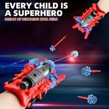 Funny Prank Toy Spider Web Launcher Glove Creative Hero Toy Perfect For Halloween And Christmas Interactive Novelty Toy Durable ABS Material Red - Multicolor - View 6