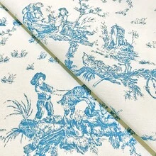 Tecido Jacquard Estampado Toile de Jouy Para Decoração 2,80m de Largura Diversas Cores e Tamanhos - Toile de Jouy - Visão 54
