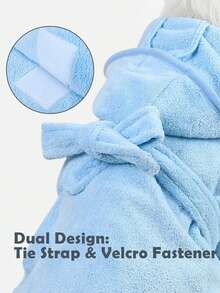 Pet Hooded Bath Towel, Thick Absorbent Pet Bathrobe, All-Season Pet Bathrobe Towel, Suitable For Teddy, Bichon, Schnauzer, French Bulldog, Cat, Pet Bathing Special - Multicolor - View 4