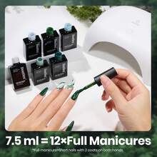 Beetles 6 Colors Green Gel Polish Set, Misty Forest Fall Gel Nail Polish, Gray Blue Green Shades, Soak Off UV LED - 6 Colors Green Gel Polish Set - 查看 8