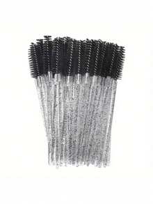 500/200/100/50/10pcs Eyelash Brushes Mascara Brushes Eyelash Combs Eyelash Extension Brushes Eyebrow Brushes Eyeshadow Brushes Makeup Tools Set Cleaning Glitter Application Accessories - Multicolor - View 19