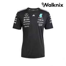 Adidas X Mercedes-Amg Petronas F1 Collaboration Team Ss25 Comfortable Versatile Soft Short Sleeve T-Shirt Black Tops Men - 彩色 - 查看 1