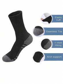 10 Pairs Unisex Socks, Comfortable Casual Crew Socks For Men & Women, Warm Winter Socks, Outdoor Sports & Everyday Wear Socks - Multicolor - View 6
