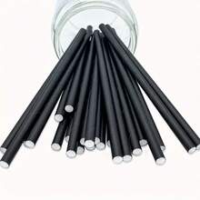 10/25/50/100pcs Disposable Black Paper Straws, Candy Stirrers, Suitable For Cocktails, Birthdays, BBQs, Events And Celebrations - View 5