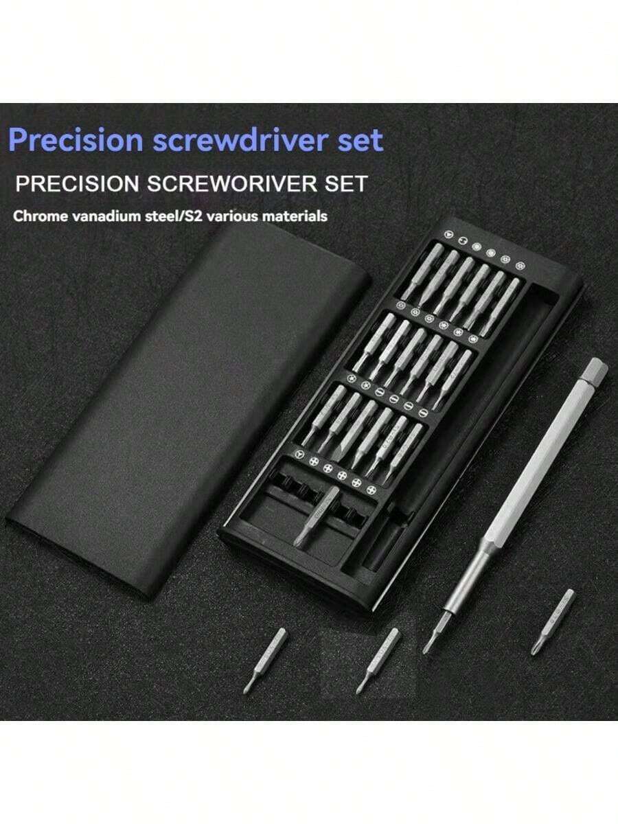 25pcs Precision Screwdriver Set, Multi-Function Repair Tool, Includes Various Models, Suitable For Phone And Tablet Disassembly, Daily Use, Plastic Material, Comes With Multiple Screwdriver Bits, Christmas Gift - Multiple Styles - View 1