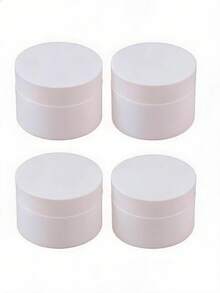 4pcs Black Plastic Jars With Lids, 7cm Diameter, Wide Mouth Design, Suitable For Making Slime, Beads, Rhinestones, Glitter, Cosmetics, Lotions, Creams, Ointments, 8 Capacity Options Available - Black - View 13