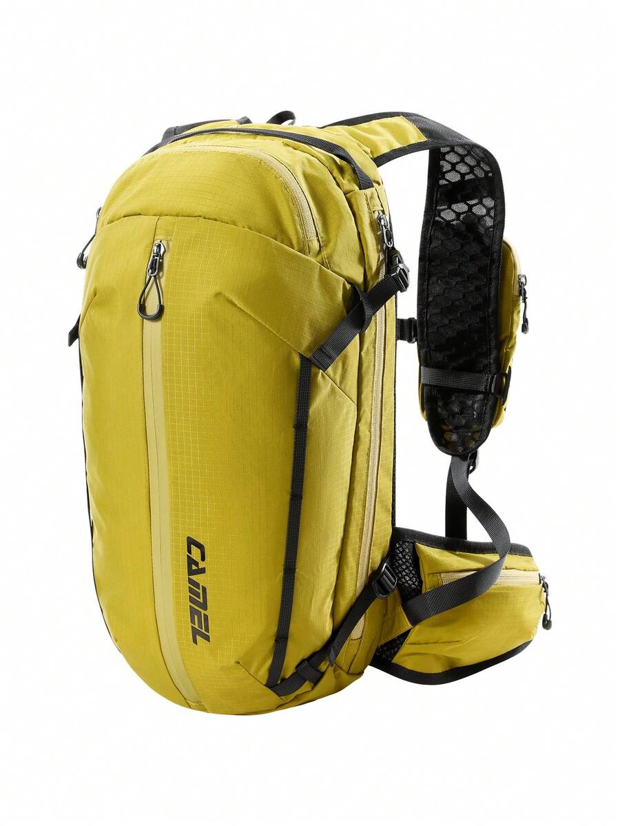CAMEL CROWN Large Capacity Lightweight Hiking Backpack, Outdoor Hiking Travel Backpack, Unisex - Ginger Yellow - View 1