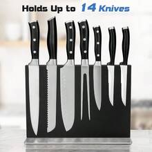 Double-Sided Magnetic Block, 12in Black Stainless Steel Holder Kitchen Countertop,  Space-Saving Storage Organizer - 12in + Black - View 2