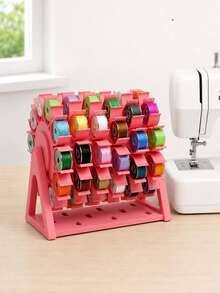Organizador giratorio de bobinas, estante de almacenamiento de bobinas de máquina de coser, soporte de hilo hecho a mano, sistema de almacenamiento de bobinas giratorio de 360° para escritorio, accesorios de costura, adecuado para sala de costura, mesa de manualidades y estudio DIY, accesorios de costura - Multicolor - Ver 8