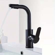 Kitchen Faucet Basin Faucet - Sealing Ring - Sealing Ring Fixer - Fixing Part - Cold And Hot Water Inlet Pipe Set - Minimalist Rotating Universal Faucet Suitable For Sink Cold And Hot Water Bathroom Supplies - Black - View 4