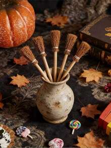 1/6/12pcs Witch Broom Shaped Ballpoint Pens, Halloween Broom Shaped Writing Pencils, Witch Party Props, Halloween Party Gifts, Gift Bag Fillers, Classroom Reward Stationery Gifts, Suitable For Children Boys Girls Teens - A - View 8