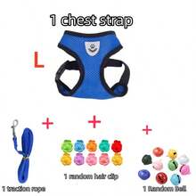 Anti-Pull Reflective Dog Harness 4-In-1 Set, Soft Breathable Mesh Adjustable Pet Vest With Leash, Includes Bell And Flower Hair Clip, Suitable For Small Dogs, Puppies, Kittens, Yorkshire Terrier, Chihuahua - Multicolor - View 13