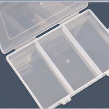 1pc Transparent Plastic PP 3-Compartment Rectangular Box With Lid, Fishing Tackle Parts, Jewelry, Tools, Fishing Accessories Packaging Storage Box, 3-Compartment Sewing Tools Storage Box, Transparent Plastic Electronic Components Accessories, Fishing Tackle Jewelry PP Box, Rectangular Box - Clear - View 6