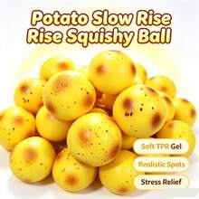 1 buah Bola Squishy Renyah DIY Bentuk Blok Kentang Simulasi, Sentuhan Lembut dan Halus dengan Isian Blok Bangunan, Bentuk Kentang Bulat Realistis, Paket Squishy dengan Suara Renyah untuk Mainan Balita Kembali ke Sekolah - MultiWarna - View 6