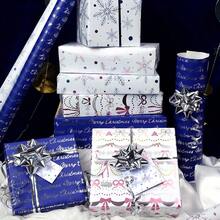Christmas Gift Wrapping Paper Roll, Holiday Gift Wrapping Paper, 43*300cm/1 Roll, With Christmas Tree Pattern, Bow Pattern, Reindeer Pattern, Snowflake Pattern, Classic Seasonal Theme Design, Suitable For Holiday Gifts - Christmas Series - View 6