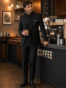 Men Suits - Siyah - Görünüm 3