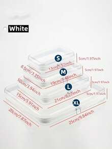 3pcs Transparent Zipper Storage Boxes With Lids - Portable Transparent Storage Boxes With Handles, Durable Travel And Electronic Product Storage, Multi-Size Storage Bags - Multicolor - View 6