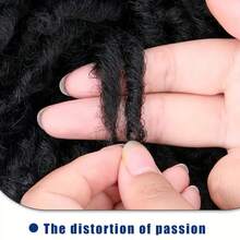 3inch 70g Synthetic Clip-In Hair Extensions Short American Black Perm Dreadlocks1 Hip-Hop Styling Wig - Multicolor - View 6