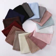 1PC New Minimalist Fashion Classic Versatile Sun Protection Soft Skin-Friendly Suitable For Daily Wear Multi-Function Polyester Material Bamboo Knot Pattern Tassel Rectangular Women's Scarf Headscarf Shawl Hijab Islamic Scarf Women Winter Scarf - Multicolor - View 6