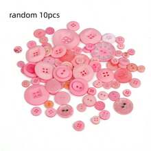 10pcs Resin Large, Medium, And Small Mixed Color Buttons Suitable For DIY Handmade Button Painting, Button Flower Material Pack, Shirt, Shoes, Hats, Apparel, Round Hand-Sewn Buttons, Decorative Buttons, Handmade Sewing Accessories, DIY Crafts, Sewing - Multicolor - View 6
