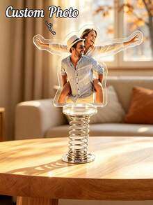 Custom Shaped Acrylic Car Spring Rocking Chair - Double-Sided Mirror Effect, Personalized Photo Rocker, Suitable For Multiple Occasions, Cute Design, Valentine's Day, Birthday, Easter, Father's Day, Mother's Day, Christmas Gift - Multicolor - View 3