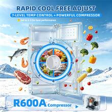 WANAI Mini Fridge With Freezer 3.2 Cu.Ft Dual Door Small Refrigerator For Dorm Bedroom,Black - US B Type Plug(110-127V) - View 3