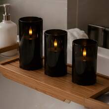 3 Packs Remote Control Flameless LED Candles, Simulating Realistic Flame Flickering, Decorative LED Candles Suitable For Home, Weddings, And Holiday Romantic Parties, Powered By 2 AA Batteries (Not Included) - LED Pillar Candles - View 6